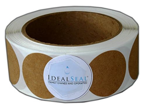 Natural Brown Kraft Color Coding Labels Round Circle Dots 1.5 Inch with 500 Permanent Adhesive Stickers