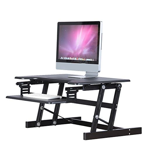 32" Wide Height Adjustable Standing Desk Monitors Riser