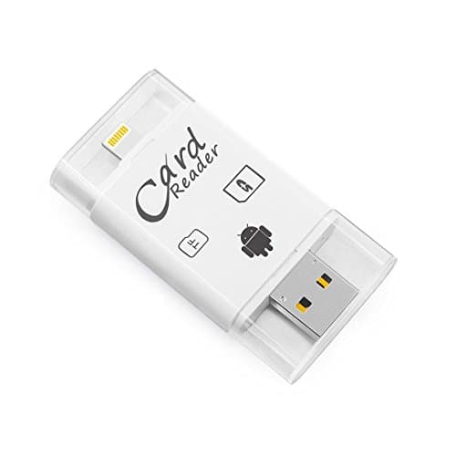 VENSAN SD Card Reader, OTG USB Lightning to Micro SD Card Reader for iPhone iPad Android Phone Mac PC