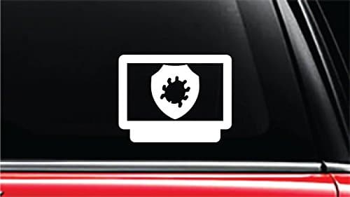 Software Bug Protection Vinyl Die-Cut Decal Sticker for Car, Truck, Notebook, Laptop, Computer or Window (4" tall, White)