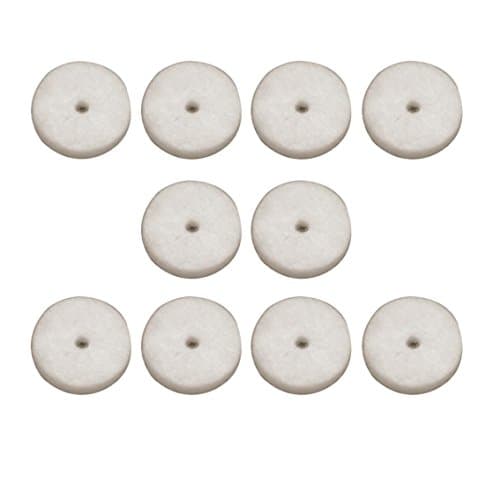 StewMac Strap Button Felt Washers, Cream, Package of 10