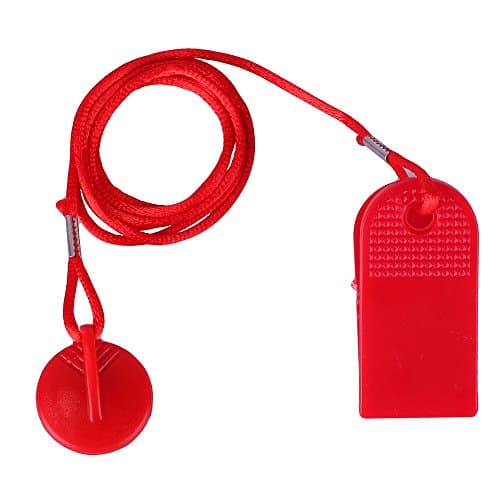 Egymcom Exercise Machine Accessories Treadmill Safety Key, Magnetic Security Round Switch Lock, 2.8cm and 3.2cm Diameter Optional Safe Key Replacement for Sports Running Machine Fitness Red Useful New