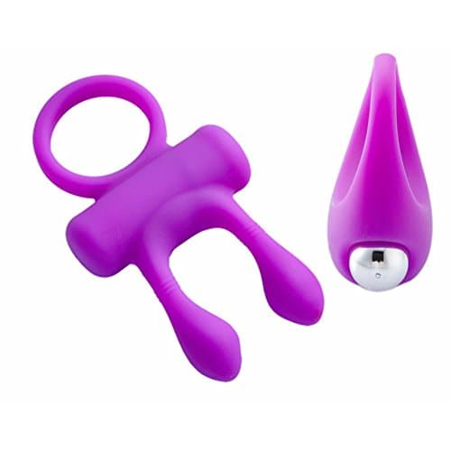 Time Delay Vibrator Men Lock Ring Toys for Couples Passionate Resonance Prolong Rings Men Massage Ring for Couples S-ex fun Delay Products (purple)