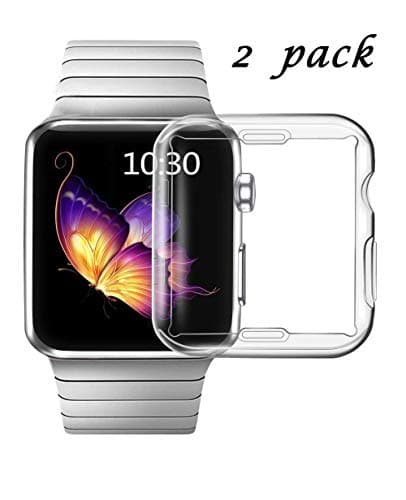PThink 2-Pack All-Around Ultra-Thin TPU Cover Case for Apple Watch 42mm Series 1 2 3