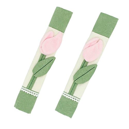 Refrigerator Door Handle Covers Keep Your Kitchen Appliance Clean From Smudges, Fingertips, Drips, &amp;Food Stains,Perfect For The oven, Microwave oven,&amp;The furniture with a handle (green&amp;white)