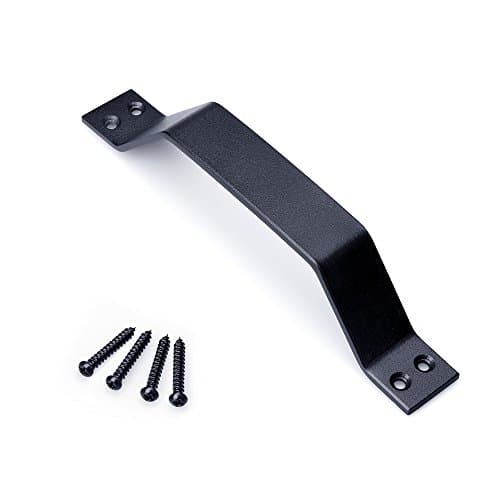 9” Black Solid Steel Gate Handle for Sliding Barn door, Gate Cabinet Garages Sheds Pull