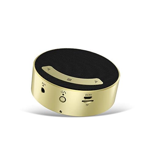 Wireless Touch Bluetooth Speaker, BOOMER VIVI Wireless Bluetooth3.0 Speaker Sensitive Touch Enhanced Bass With Clear Sound With AUX/TF Cards For iPhone 6/6s/6s/7 Plus iPad/iPod(Gold)