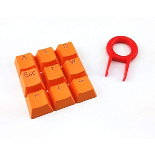 Keycaps Double Shot Key Cap Set 9key Cap Translucent Backlit Key caps for Gaming Mechanical Keyboards Orange Color