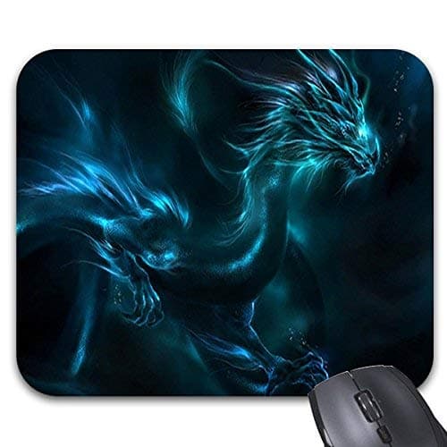 Customized Design Rectangle Non-Slip Rubber Mousepad Gaming Mouse Pad Blue Dragon Cool Mouse Mat