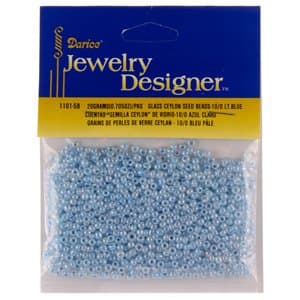 10/0 Ceylon Seed Beads, Lt. Blue, 20 Gram Pkg
