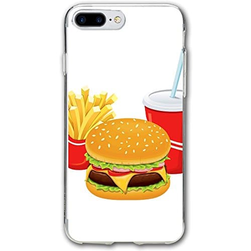 Fast Food Hamburger IPhone 7 Plus Case Texture Pattern Premium Hybrid Protective Clear Case