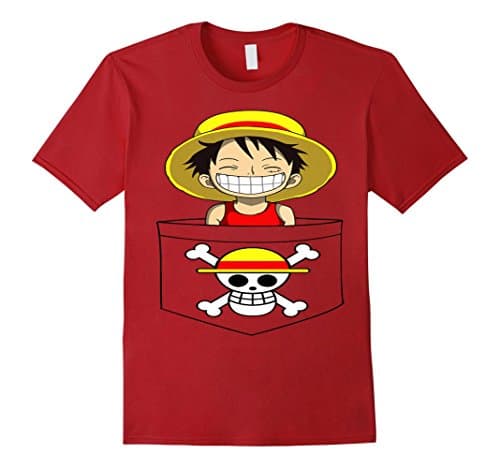 Men's Luffy - One Piece Tshirt Medium Cranberry