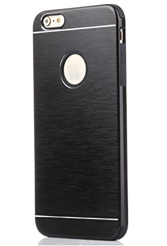 iPhone 6s Plus Case (also for iPhone 6 Plus) Black Aluminum and Soft Silicone Protection - Slim Fit Case - Stylish and Cool iPhone 6 Plus Cases with Dual Layer Protection - Resistant Non Slip Case and Firm Grip for Your Apple Phone - Get It Now!! - For iPhone 6s Plus and iPhone 6 Plus (5.5) (Black)