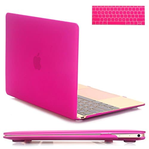 MacBook 12 inch Case,Plastic Hard Case &amp; Keyboard Cover for Apple MacBook 12 inch with Retina Display A1534,Wine Red