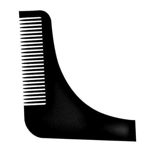 CLighting Beard Shaping Trimmer Comb Styling Tool Grooming Kit Beard Comb Template for Shaving Lines of Men's Sideburns, Cheeks, Jaw, Neckline, Goatee and Mustache-Black