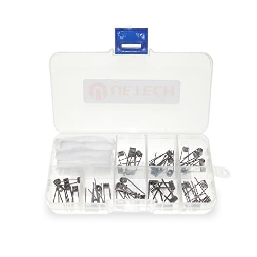 UETECH Prebuilt Coil Kit with 8 Different Types Prebuilt Coils(48pcs) and 10 pcs Organic Cotton