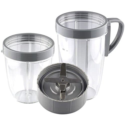 Deluxe Upgrade Nutribullet Replacement 2 Cups + 2 Tops + Extractor