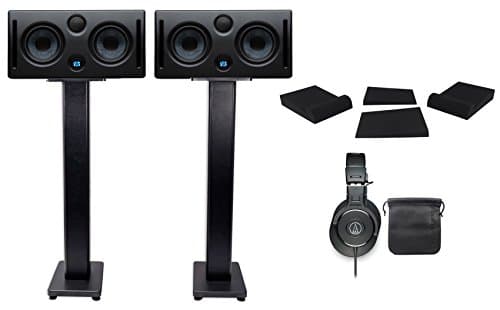 2 Presonus ERIS E66 145w Active Dual 6.5" Studio Monitors+Headphones+Stands+Pads