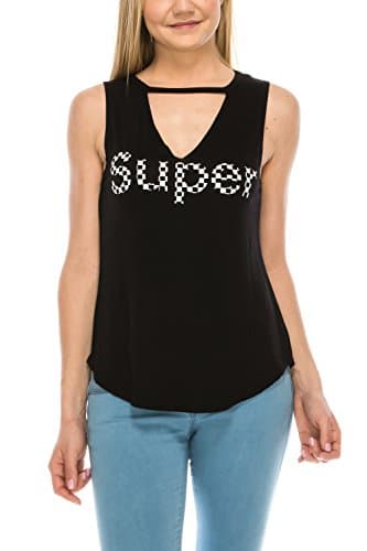 Women's Super Graphic Top (Black, Large)