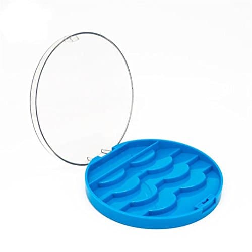 Acrylic Cute Bow False Eyelash Storage Box Makeup Cosmetic Case Organizer (Blue)