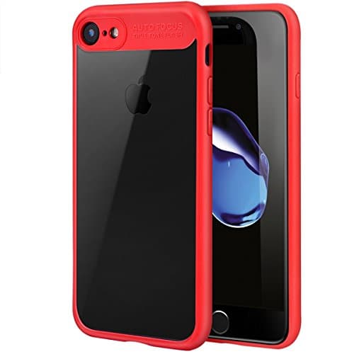 iPhone 8 iPhone 7 Case, Defense Shield Series Military Grade Drop Tested, Anodized Aluminum, TPU, and Polycarbonate Protective Case for Apple iPhone 8 7 (Red)