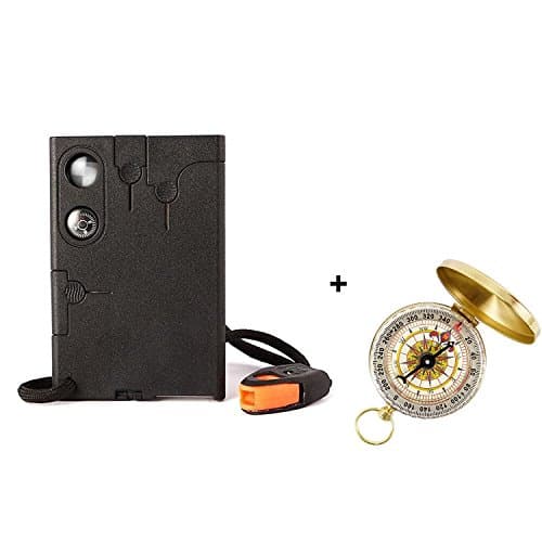 18 in 1 Multi Function Survival Credit Card Tool with Camping Compass (18 in 1)