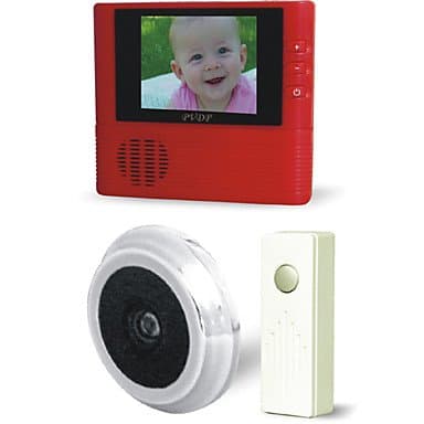Electronic Peephole Viewer With Remote Button Function,White