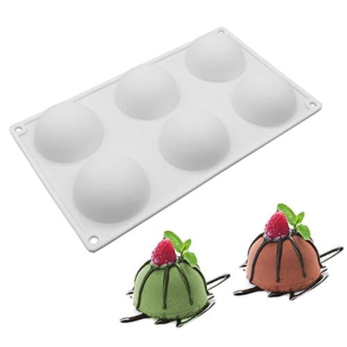 6-Cup Silicone Mousse Mold Dome Shaped Cake Mold