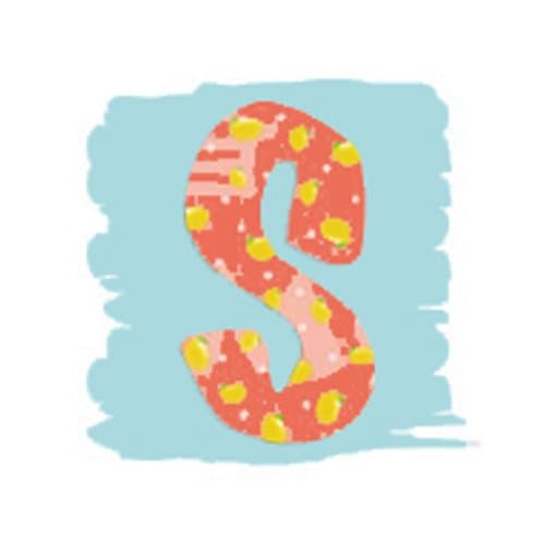 Alphabets 3D Cushion Cover Kit -Letter S