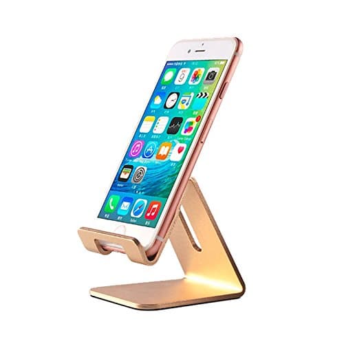 By TheHellCat Cell Phone Stand,Tablet Stand, Advanced 4mm Thickness Aluminum Durable Stand Holder for Mobile Phone; Charging Stand (All Size) and Tablet (Silver)