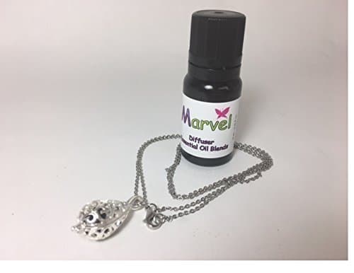 Aromatherapy Diffuser essential oil blend KIT- BREATHING blend and a Necklace/Pendant with a porous Lava rock bead