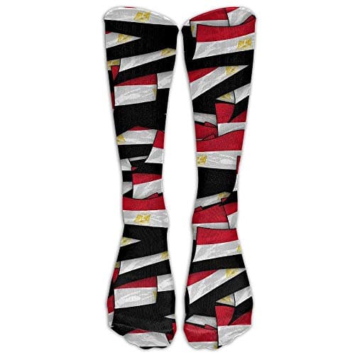 Dutars Egypt Flag Wave Collage Compression Socks Soccer Socks High Socks Long Socks For Running,Medical,Athletic,Edema,Diabetic,Varicose Veins,Travel,Pregnancy,Shin Splints,Nursing.