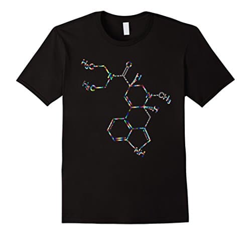 Men's LSD molecule tshirt - LSD Trip Shirt Large Black