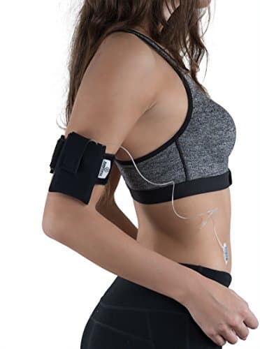 Athletic Insulin Pump Case with Strap for t:Flex (S Arm, Black)