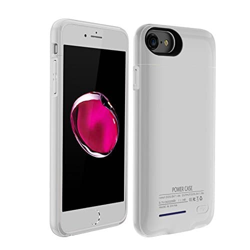 Leaber 3000mAh Battery Case For Both Iphone 7(S) and Iphone 6(S) 4.7" Portable Charger Case Slim Protective Case External Battery Rechargeable Backup Case (White)