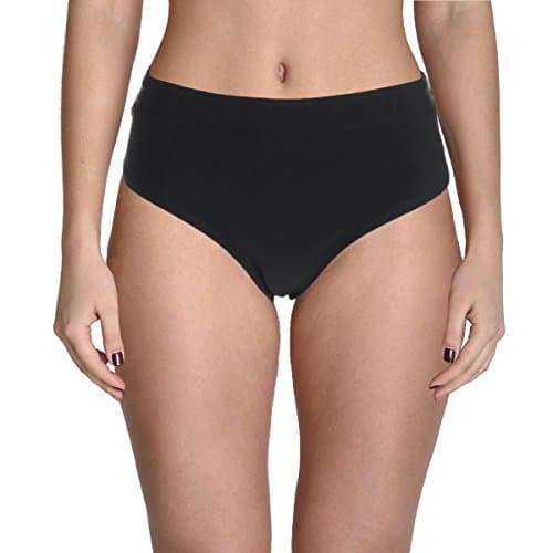 It Figures Womens Solid High Waist Swim Bottom Separates Black 10