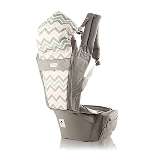 Pognae Orga Plus Hipseat Front Backpack Carrier Ergonomic Design 100% Organic Cotton (Mushroom)