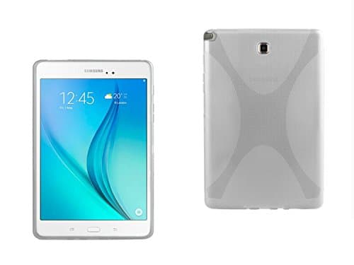 MAKEIT Tab A 9.7 Case,X Design Slim TPU Gel Rubber Soft Skin Case Cover for Sasmung Galaxy Tab A 9.7 T550 + Stylus Pen (Clear)