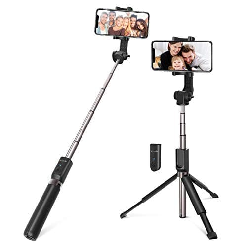 Selfie Stick Bluetooth, BlitzWolf 35 inch Super Long Extendable Selfie Stick with Wireless Remote and Tripod for iPhone Xs MAX/XR/XS/X/iPhone 8/8 Plus/iPhone 6/Galaxy S9/S9 Plus/Note 8/S8/S8 Plus/More