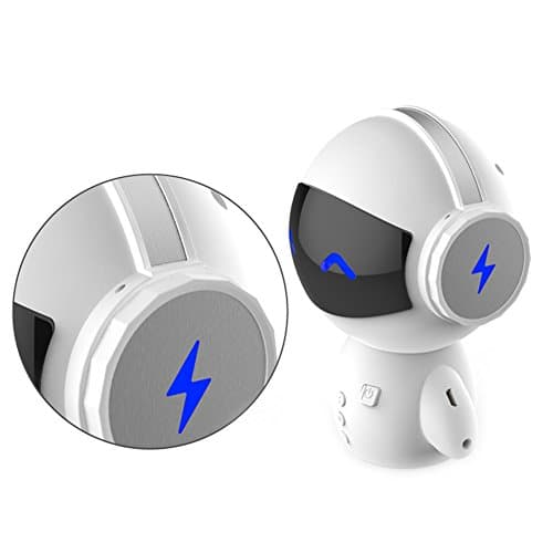 Robot Wireless Bluetooth Speaker, Multi-function Phone Charge Pal Plug Card Small Audio New Intelligent Cartoon Creative Personalized Gift by LoveQmall