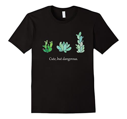 Men's Cute Cactus 2XL Black