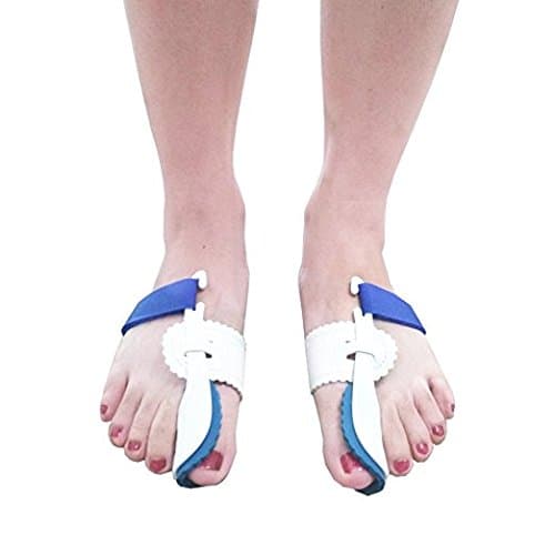 HENATA Bunion Corrector, 2 Pieces Adjustable Velcro Bunion Splint Protector Sleeves Kit, Toe Straightener For Hallux Valgus , Tailors Bunion, Toe Pain Relief, Night Time Support For Men/Women