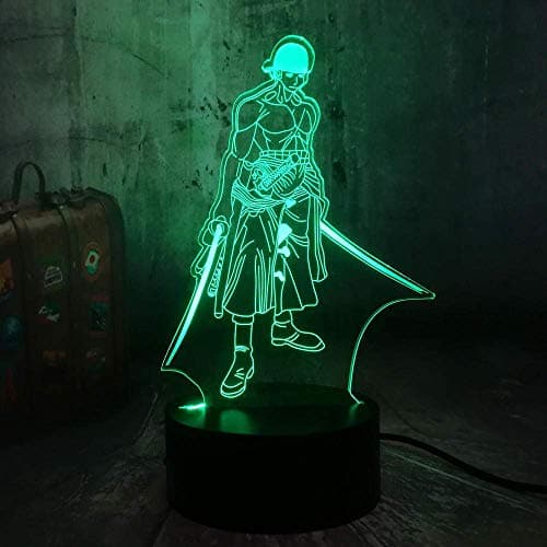 3D Night Light Anime One Piece 3D Illusion Night Light 7 Colors Led Table Lamp Bedroom Decor Boys Birthday Christmas Gift