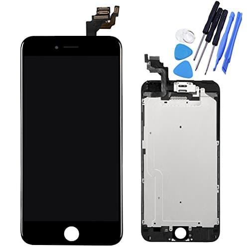 Huashe iPhone 6 Plus 5.5 Inch LCD Display Screen Replacement Full Touch Digitizer Assembly with Proximity Sensor + Ear Speaker + Front Camera (Black)