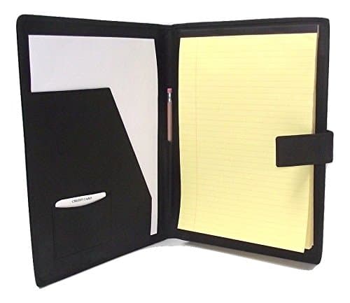 Black Leather Presentation A4 Folder Portfolio (Will Hold A4 Diary/Livescribe) IT124 (No Personalisation)