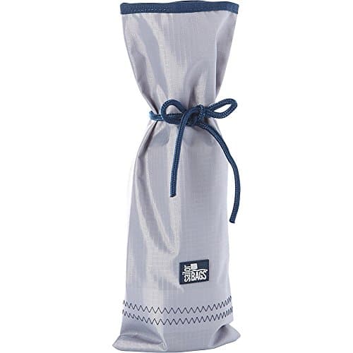 SailorBags Silver Spinnaker Bottle Bag (Silver with Blue Trim)