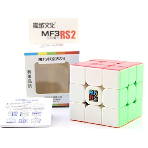 GoodPlay MoYu Cubing Classroom MF3RS2 Magic Cube MF3RS 2 V2 3x3 Speed Cube Enhance Version 3x3x3 Cube, Come with one MoYu Bag as Gift (Stickerless)