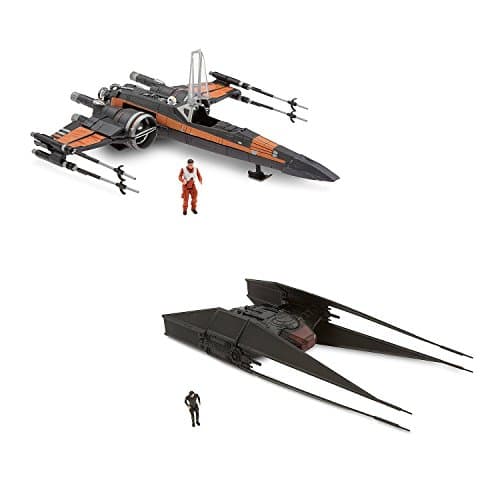 Star Wars TIE Fighter and X-Wing Fighter Set - Includes Kylo Ren and Poe Dameron
