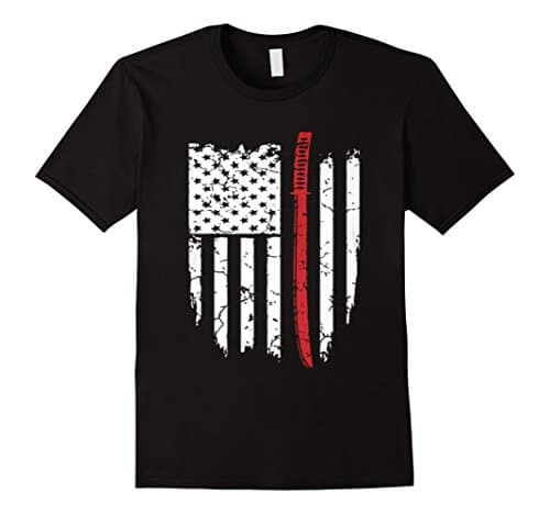 Men's American Samurai Flag shirt Medium Black