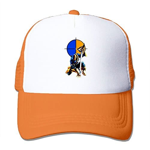 Avis N Deathstroke Mesh Hat Trucker Snapback Hat Orange